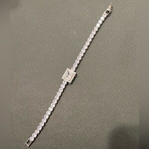 Elegant Silver Tennis Bracelet 7” - NWOT